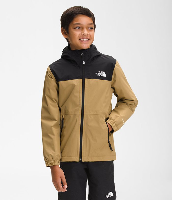 The North Face Boys Jacket Warm Storm Rain 805FJXVNL - Khaki/Black